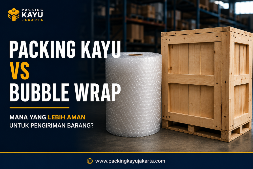 perbedaan packing kayu dan buble warp